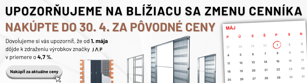 Upozornenie na plánované zdraženie produktov JAP FUTURE.